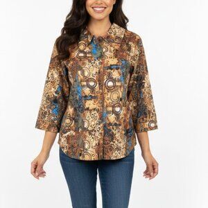 Vintage Samantha's Style Shoppe Abstract Animal Print Jacket 1X